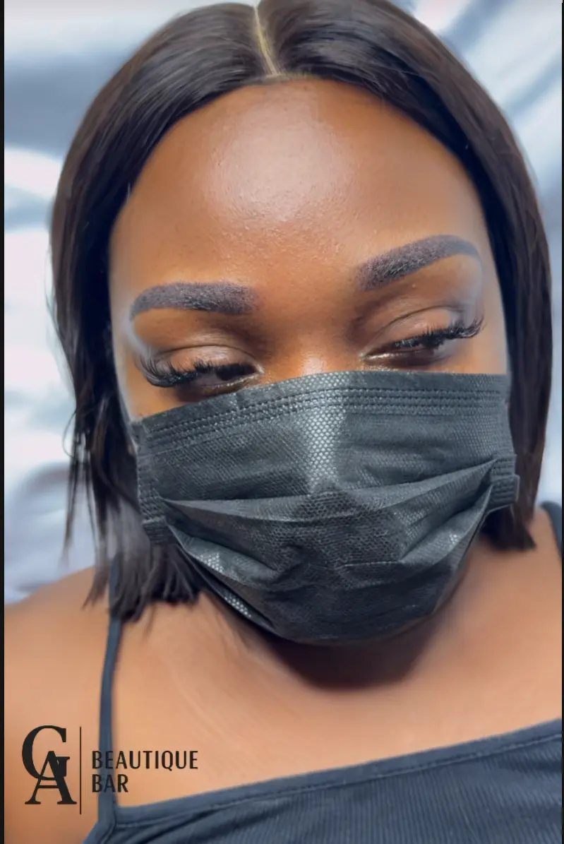 Brow tint result